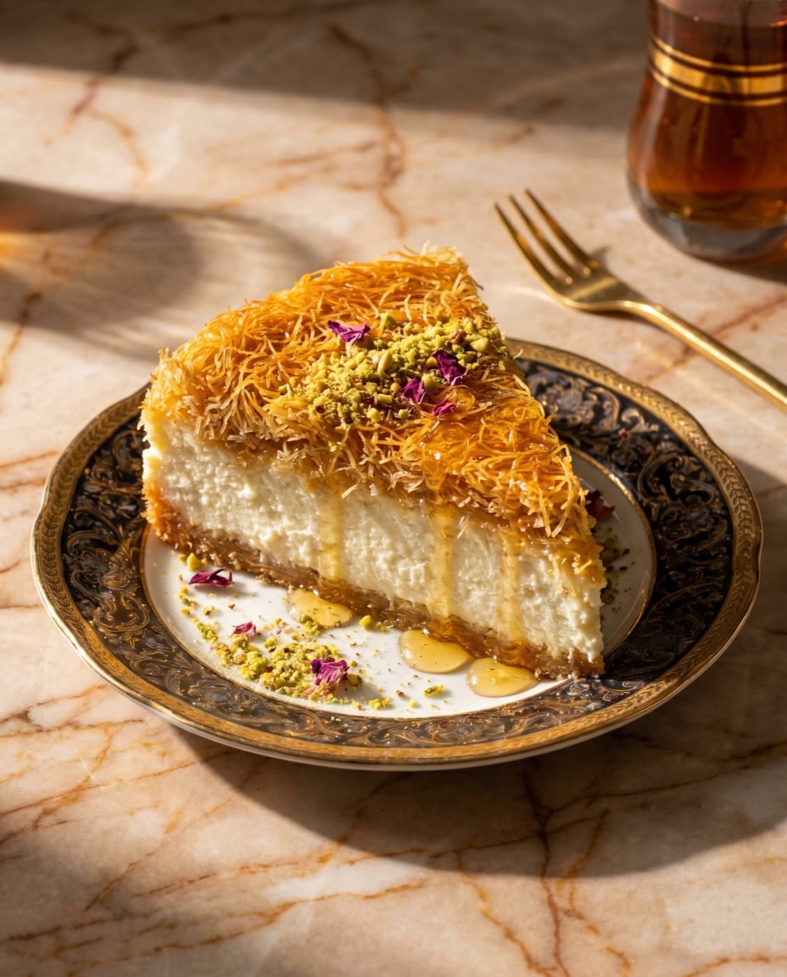 Kunafa Cheese Cake — reel by @alex.foodie
